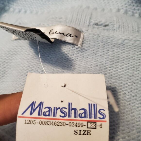 Marina Luna Blue Sweater Size Large NWOT - Picture 7 of 7